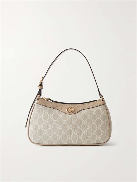 gucci purse beige & black with gold shoulder chain|Gucci ophidia white shoulder bag.